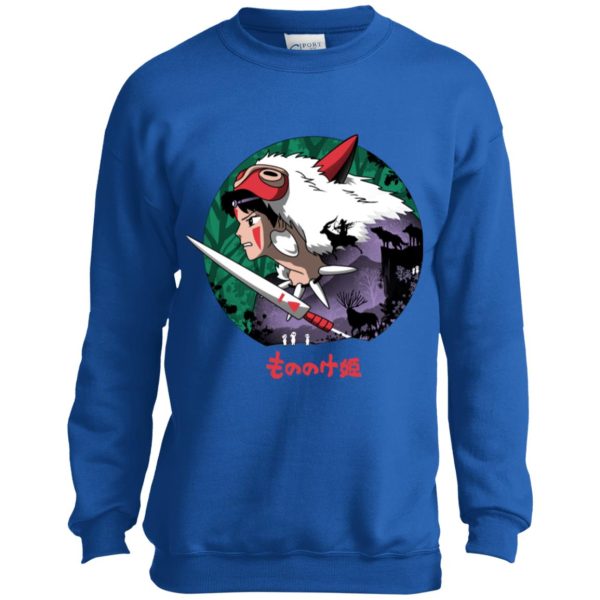 Princess Mononoke Mononoke Hime - Princess Mononoke’s Journey Sweatshirt for Kid-Princess Mononoke Mononoke Hime