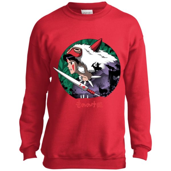 Princess Mononoke Mononoke Hime - Princess Mononoke’s Journey Sweatshirt for Kid-Princess Mononoke Mononoke Hime