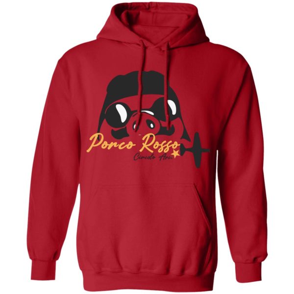 Porco Rosso Logo Hoodie Unisex-Apparel, Hoodie, porco rosso