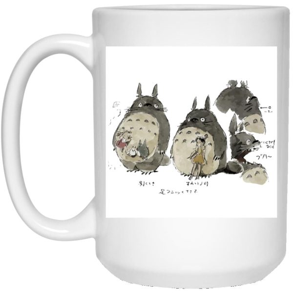 Totoro Ann Arbor - My Neighbor Totoro Sketch Mug-Accessories, House Decor, Mug, My Neighbor Totoro, Totoro Ann Arbor