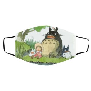 My Neighbor Totoro Film - My Neighbor Totoro Picnic Fanart Face Mask-Accessories, Face Mask, My Neighbor Totoro, My Neighbor Totoro Film