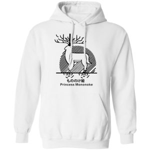 Princess Mononoke Ainu Influence - Princess Mononoke – Shishigami Line Art Hoodie Unisex-Apparel, Hoodie, princess mononoke, Princess Mononoke Ainu Influence