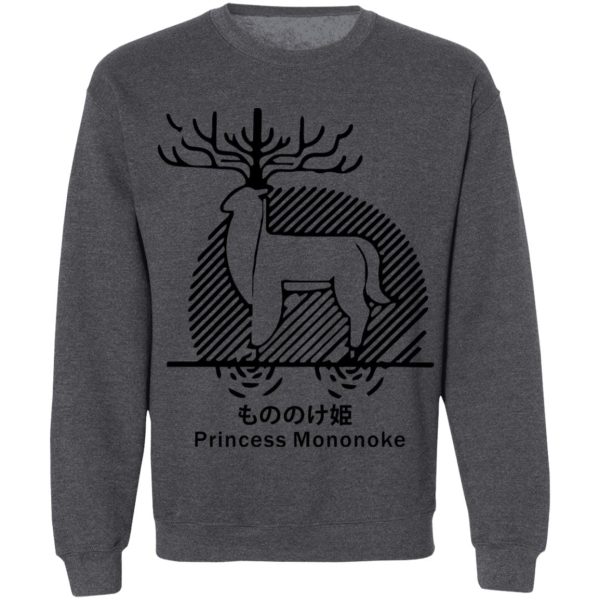 Characters In Princess Mononoke - Princess Mononoke – Shishigami Line Art Sweatshirt Unisex-Apparel, Characters In Princess Mononoke, princess mononoke, Sweatshirt