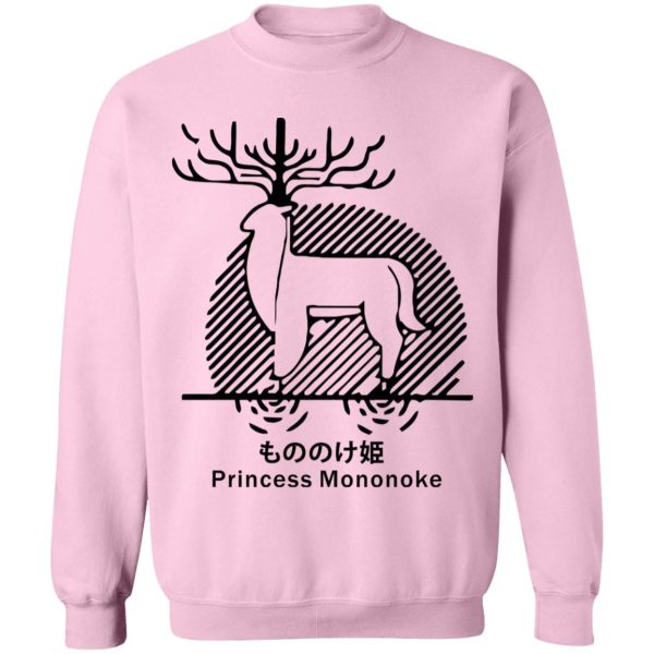 Characters In Princess Mononoke - Princess Mononoke – Shishigami Line Art Sweatshirt Unisex-Apparel, Characters In Princess Mononoke, princess mononoke, Sweatshirt