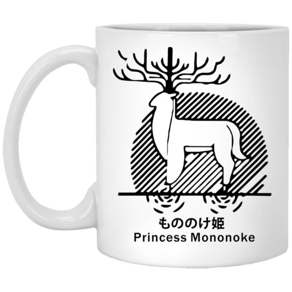 Princess Mononoke Poster - Princess Mononoke – Shishigami Line Art Mug-Accessories, House Decor, Mug, princess mononoke, Princess Mononoke Poster