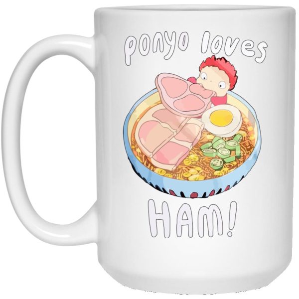 Ponyo Ramen - Ponyo Loves Ham Mug-Accessories, House Decor, Mug, ponyo, Ponyo Ramen