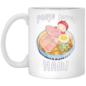 Ponyo Ramen - Ponyo Loves Ham Mug-Accessories, House Decor, Mug, ponyo, Ponyo Ramen