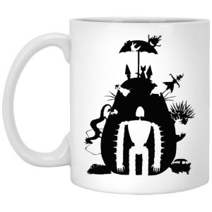 Totoro Shirt - Studio Ghibli Black & White Art Compilation Mug-Accessories, House Decor, Howl's Moving Castle, Kiki's Delivery Service, Laputa: Castle in the Sky, Mug, My Neighbor Totoro, Totoro Shirt