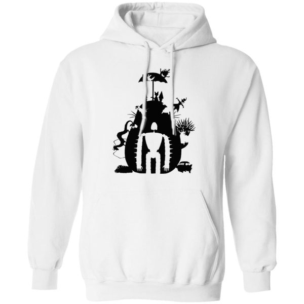 Totoro Sun Shade Cat Bus - Studio Ghibli Black & White Art Compilation Hoodie Unisex-Apparel, Hoodie, Howl's Moving Castle, Kiki's Delivery Service, Laputa: Castle in the Sky, My Neighbor Totoro, Spirited Away, Totoro Sun Shade Cat Bus