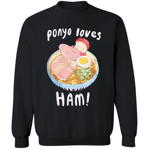 Ponyo Studio Ghibli - Ponyo Loves Ham Sweatshirt-Apparel, ponyo, Ponyo Studio Ghibli, Sweatshirt