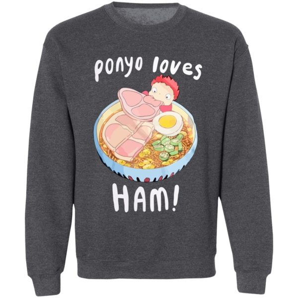 Ponyo Studio Ghibli - Ponyo Loves Ham Sweatshirt-Apparel, ponyo, Ponyo Studio Ghibli, Sweatshirt