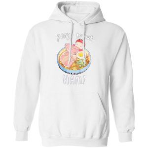 Ponyo Japanese - Ponyo Loves Ham Hoodie-Apparel, Hoodie, ponyo, Ponyo Japanese