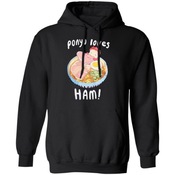 Ponyo Japanese - Ponyo Loves Ham Hoodie-Apparel, Hoodie, ponyo, Ponyo Japanese