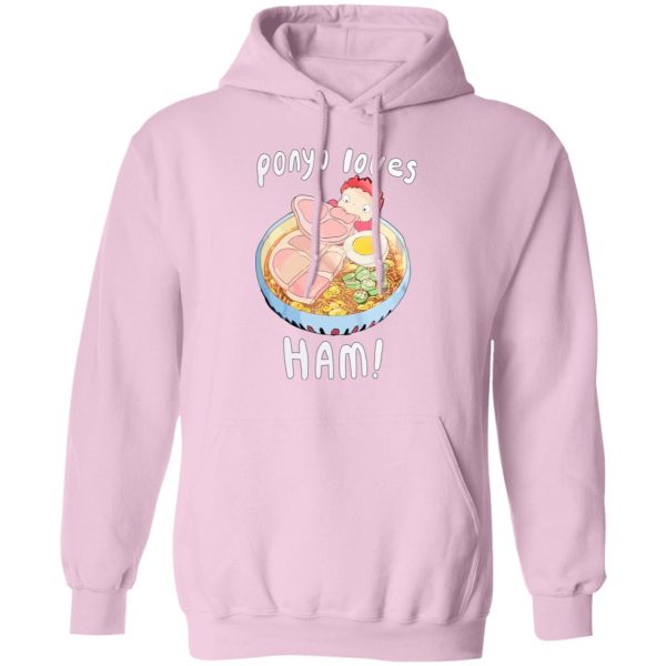 Ponyo Japanese - Ponyo Loves Ham Hoodie-Apparel, Hoodie, ponyo, Ponyo Japanese