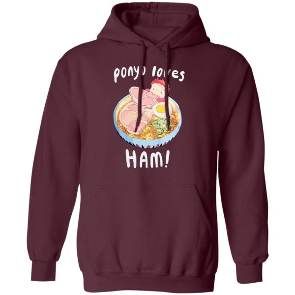 Ponyo Japanese - Ponyo Loves Ham Hoodie-Apparel, Hoodie, ponyo, Ponyo Japanese