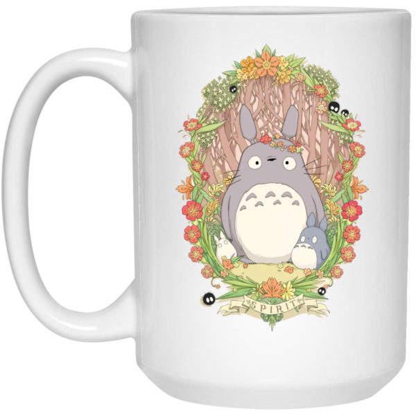 Totoro Umbrella - Totoro Family in Jungle Mug-House Decor, Mug, My Neighbor Totoro, Totoro Umbrella