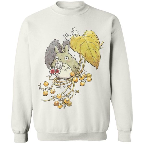 Totoro Anime - Mini Totoro and the Leaves Sweatshirt-Apparel, My Neighbor Totoro, Sweatshirt, Totoro Anime