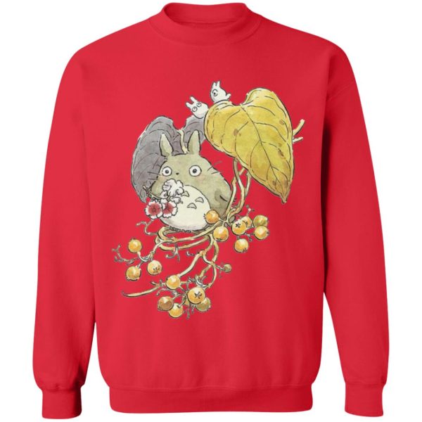 Totoro Anime - Mini Totoro and the Leaves Sweatshirt-Apparel, My Neighbor Totoro, Sweatshirt, Totoro Anime