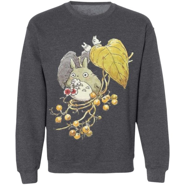 Totoro Anime - Mini Totoro and the Leaves Sweatshirt-Apparel, My Neighbor Totoro, Sweatshirt, Totoro Anime