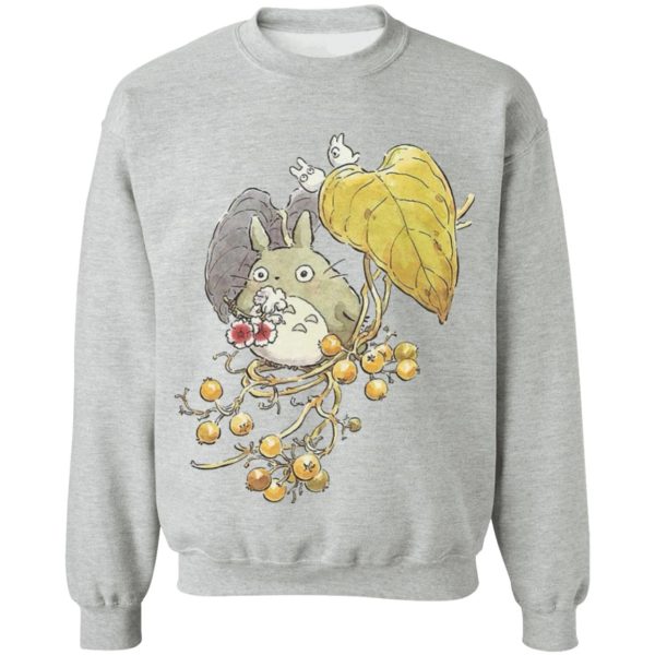 Totoro Anime - Mini Totoro and the Leaves Sweatshirt-Apparel, My Neighbor Totoro, Sweatshirt, Totoro Anime