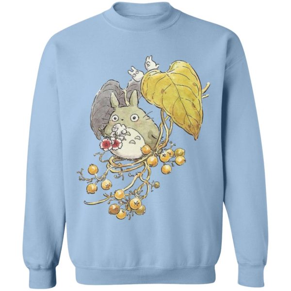 Totoro Anime - Mini Totoro and the Leaves Sweatshirt-Apparel, My Neighbor Totoro, Sweatshirt, Totoro Anime