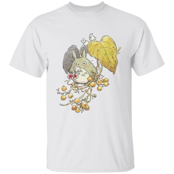 Studio Ghibli Totoro Movie - Mini Totoro and the Leaves T Shirt-Apparel, My Neighbor Totoro, Studio Ghibli Totoro Movie, Tshirt