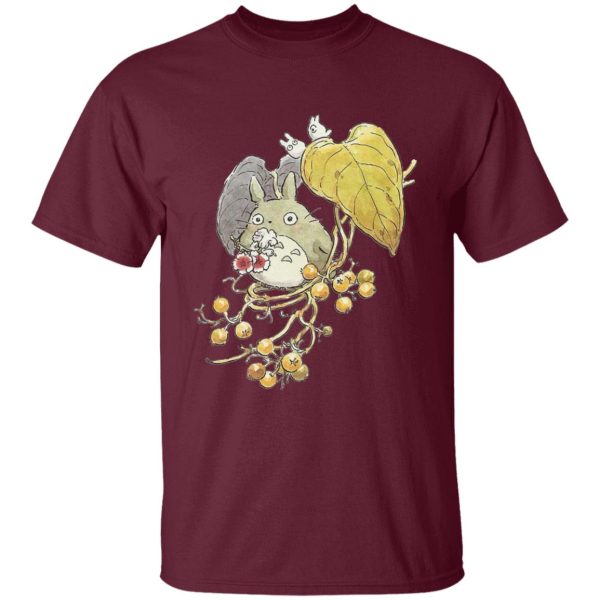 Studio Ghibli Totoro Movie - Mini Totoro and the Leaves T Shirt-Apparel, My Neighbor Totoro, Studio Ghibli Totoro Movie, Tshirt