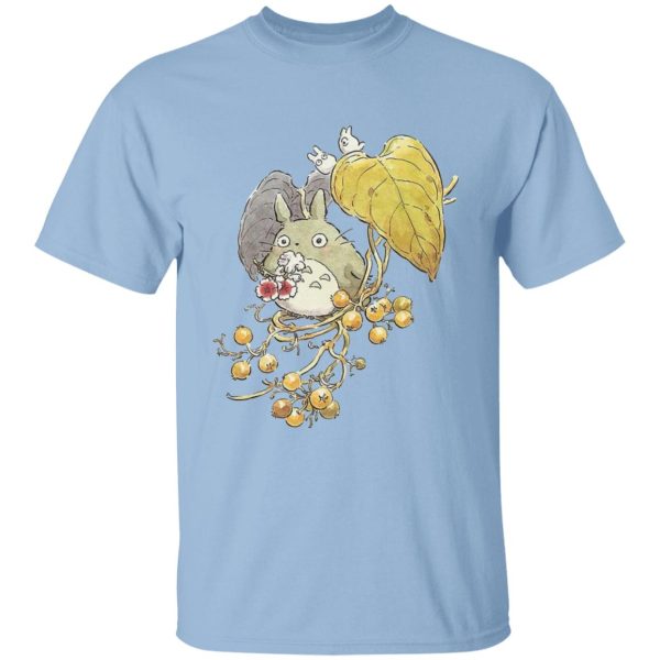 Studio Ghibli Totoro Movie - Mini Totoro and the Leaves T Shirt-Apparel, My Neighbor Totoro, Studio Ghibli Totoro Movie, Tshirt