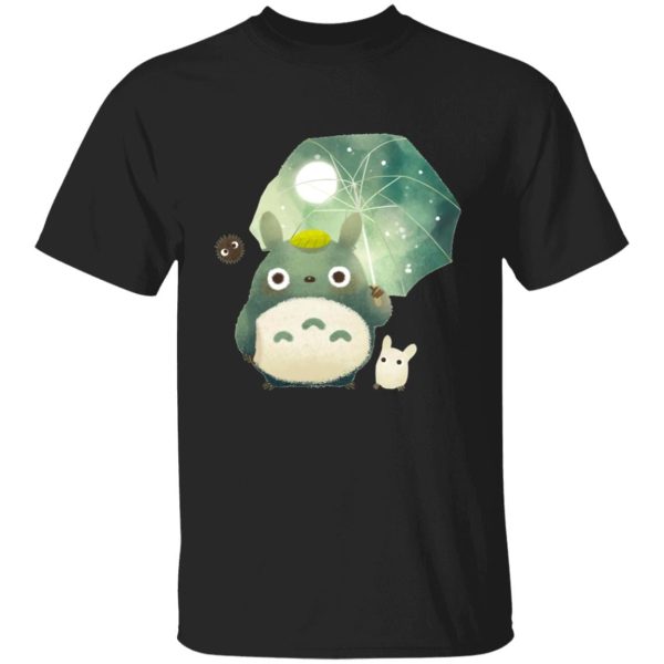 Caballito De Totora Png - Mini Totoro and Umbrella T Shirt-Apparel, Caballito De Totora Png, My Neighbor Totoro, Tshirt