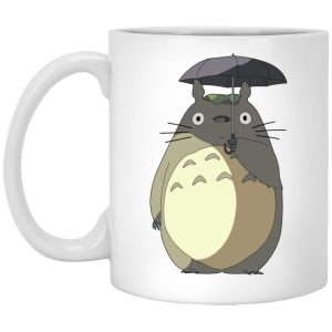 Totoro Mochi Donut - Totoro and Umbrella Mug-House Decor, Mug, My Neighbor Totoro, Totoro Mochi Donut