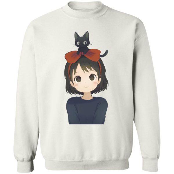 Cat Name Kiki's Delivery Service - Kiki and Jiji Fanart Sweatshirt-Apparel, Cat Name Kiki's Delivery Service, Kiki's Delivery Service, Sweatshirt