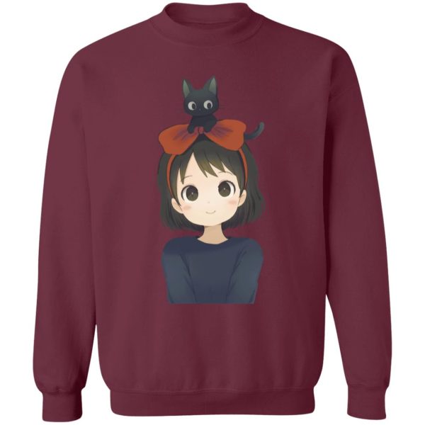 Cat Name Kiki's Delivery Service - Kiki and Jiji Fanart Sweatshirt-Apparel, Cat Name Kiki's Delivery Service, Kiki's Delivery Service, Sweatshirt