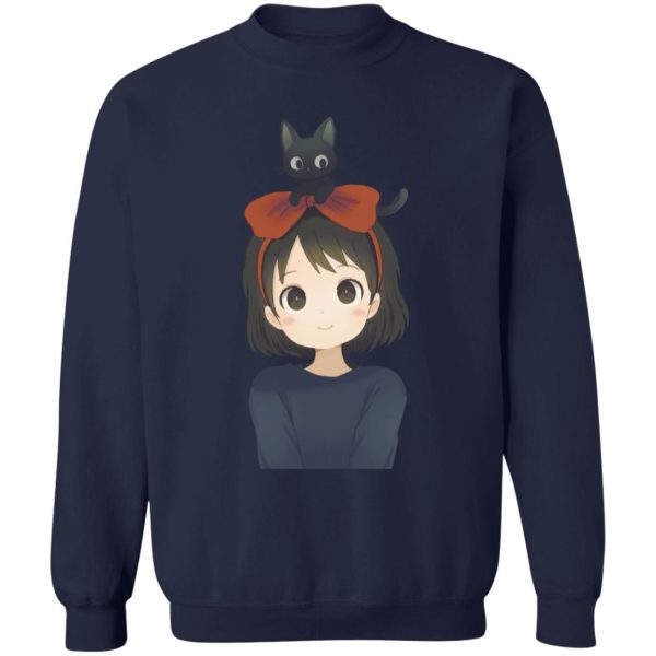 Cat Name Kiki's Delivery Service - Kiki and Jiji Fanart Sweatshirt-Apparel, Cat Name Kiki's Delivery Service, Kiki's Delivery Service, Sweatshirt