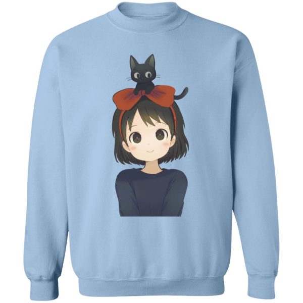 Cat Name Kiki's Delivery Service - Kiki and Jiji Fanart Sweatshirt-Apparel, Cat Name Kiki's Delivery Service, Kiki's Delivery Service, Sweatshirt