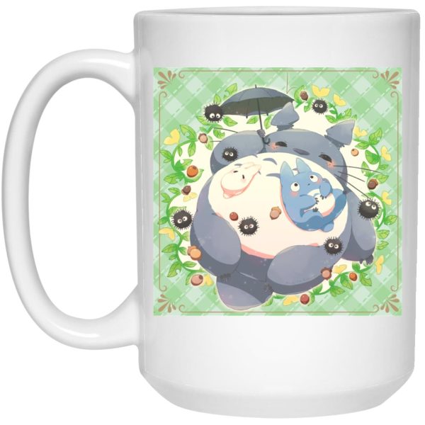 Characters From My Neighbor Totoro - Sleeping Totoro with Umbrella Mug-Characters From My Neighbor Totoro, House Decor, Mug, My Neighbor Totoro