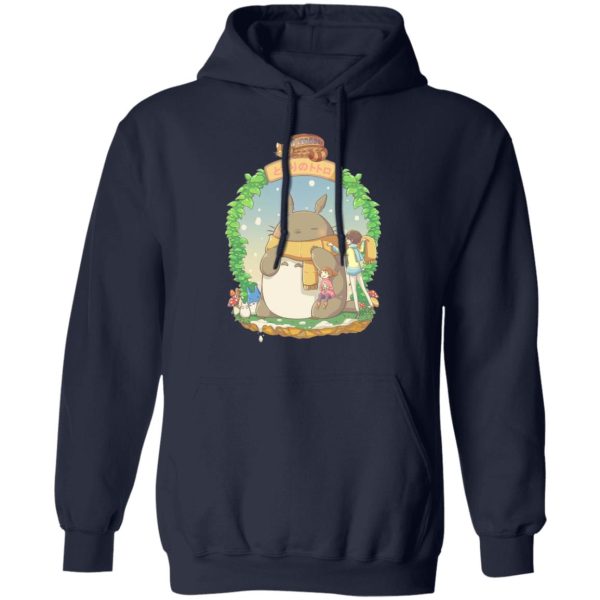 Totoro Wearing a Scarf Hoodie-Apparel, Hoodie, My Neighbor Totoro