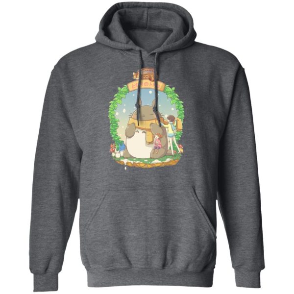 Totoro Wearing a Scarf Hoodie-Apparel, Hoodie, My Neighbor Totoro