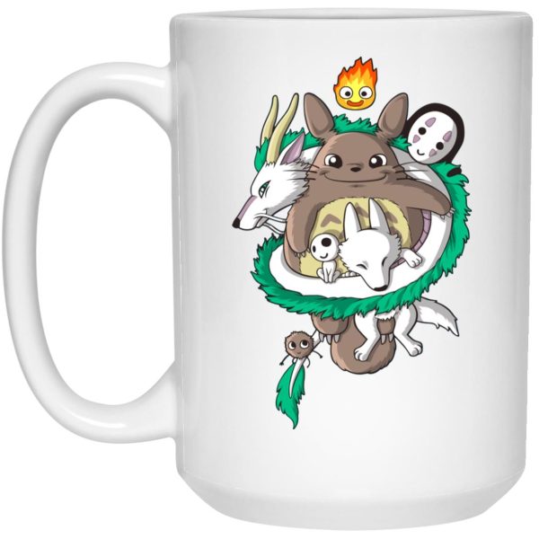 Sushi Totoro - Totoro and Haku Dragon Mug-House Decor, Mug, My Neighbor Totoro, Spirited Away, Sushi Totoro