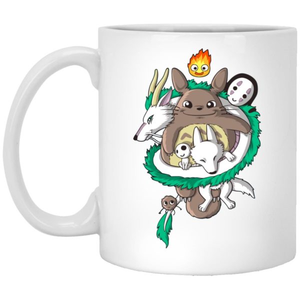 Sushi Totoro - Totoro and Haku Dragon Mug-House Decor, Mug, My Neighbor Totoro, Spirited Away, Sushi Totoro