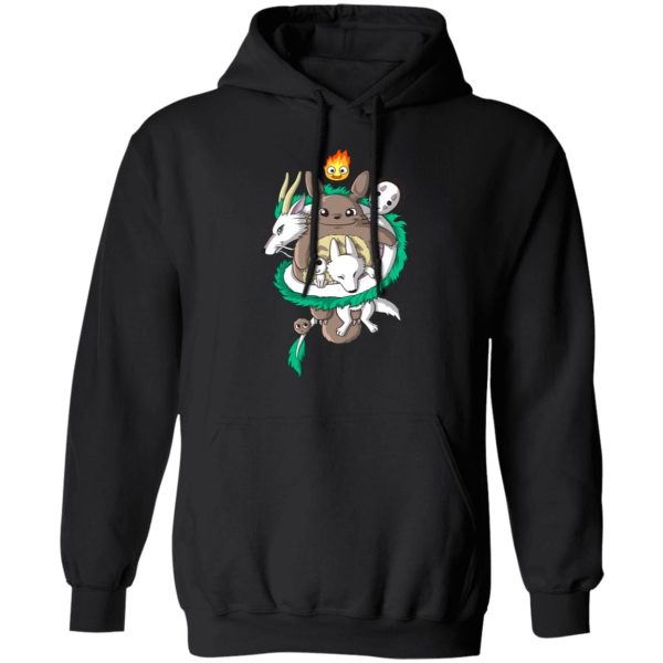 Totoro Cat Bus - Totoro and Haku Dragon Hoodie-Apparel, Hoodie, My Neighbor Totoro, Spirited Away, Totoro Cat Bus