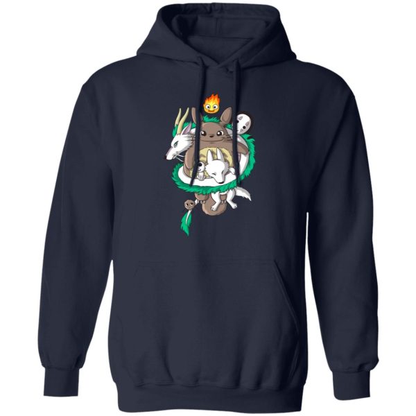 Totoro Cat Bus - Totoro and Haku Dragon Hoodie-Apparel, Hoodie, My Neighbor Totoro, Spirited Away, Totoro Cat Bus