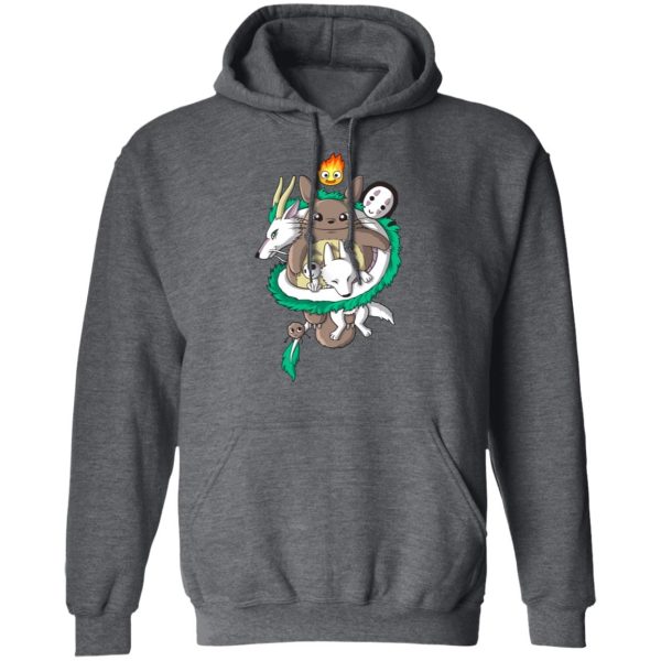 Totoro Cat Bus - Totoro and Haku Dragon Hoodie-Apparel, Hoodie, My Neighbor Totoro, Spirited Away, Totoro Cat Bus