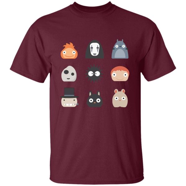 Totoro Dust Sprites - Ghibli Studio Characters Chibi T Shirt-Apparel, Howl's Moving Castle, kaonashi, Kiki's Delivery Service, My Neighbor Totoro, no face, ponyo, princess mononoke, Spirited Away, Totoro Dust Sprites, Tshirt