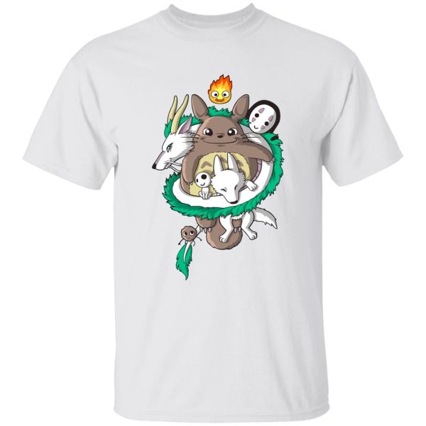 My Neighbor Totoro Cast - Totoro and Haku Dragon T Shirt-Apparel, My Neighbor Totoro Cast, Spirited Away, Tshirt