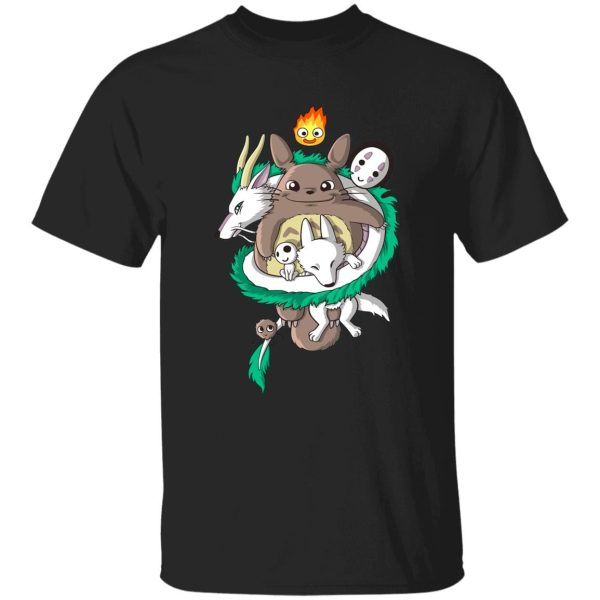 My Neighbor Totoro Cast - Totoro and Haku Dragon T Shirt-Apparel, My Neighbor Totoro Cast, Spirited Away, Tshirt