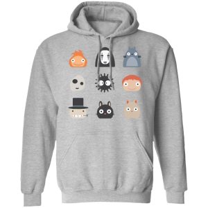 Totoro Onesie - Ghibli Studio Characters Chibi Hoodie-Apparel, Hoodie, Howl's Moving Castle, kaonashi, Kiki's Delivery Service, My Neighbor Totoro, no face, ponyo, princess mononoke, Spirited Away, Totoro Onesie