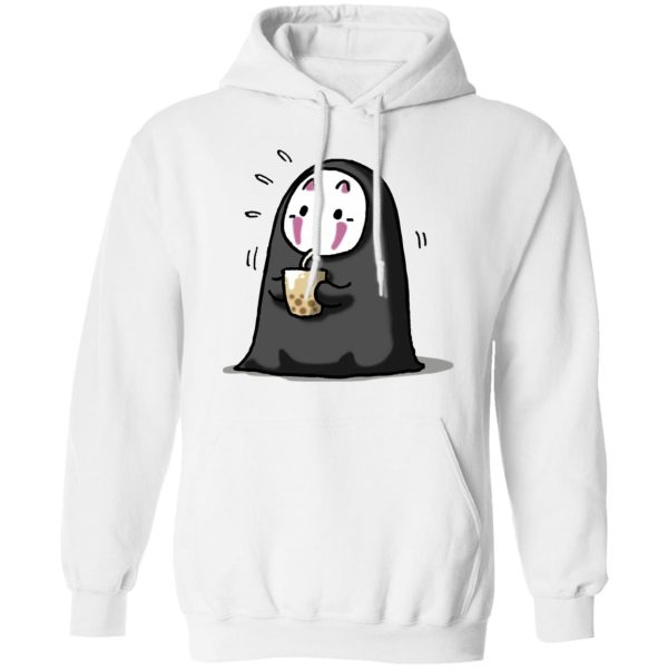 Spirited Away Showtimes - Kaonashi No Face Drinking Milk Tea Hoodie-Apparel, Hoodie, kaonashi, no face, Spirited Away, Spirited Away Showtimes