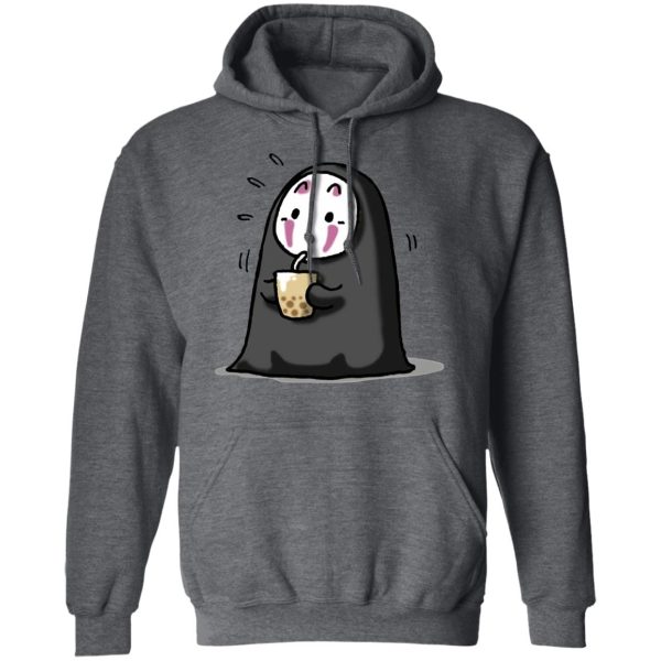 Spirited Away Showtimes - Kaonashi No Face Drinking Milk Tea Hoodie-Apparel, Hoodie, kaonashi, no face, Spirited Away, Spirited Away Showtimes