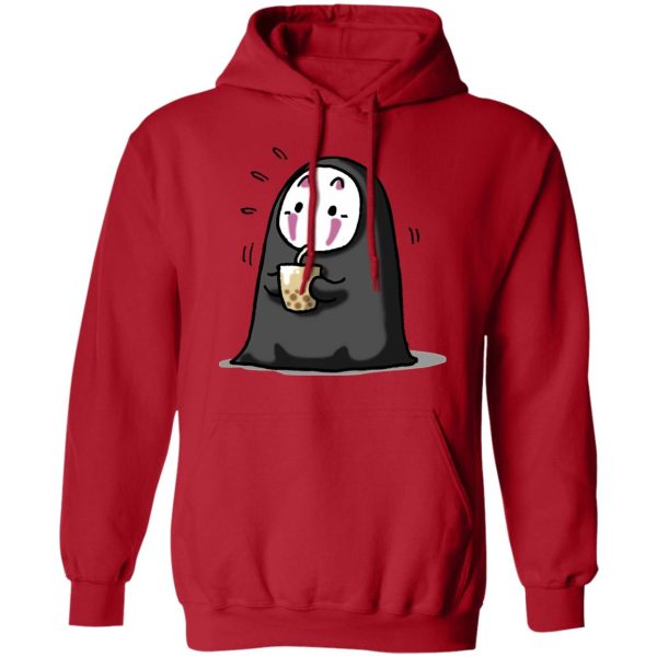 Spirited Away Showtimes - Kaonashi No Face Drinking Milk Tea Hoodie-Apparel, Hoodie, kaonashi, no face, Spirited Away, Spirited Away Showtimes