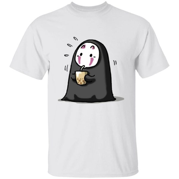 Have Mercy For The Spirited Away Shamans - Kaonashi No Face Drinking Milk Tea T Shirt-Apparel, Have Mercy For The Spirited Away Shamans, kaonashi, no face, Spirited Away, Tshirt